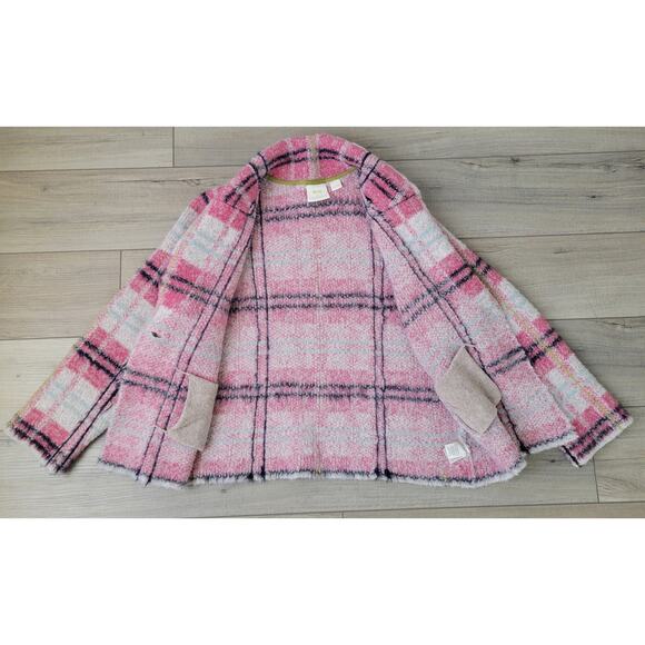 Anthropologie Maeve Aurelia Pink Alpaca/Wool Blend Fuzzy Oversize Jacket Size XL - Picture 11 of 11